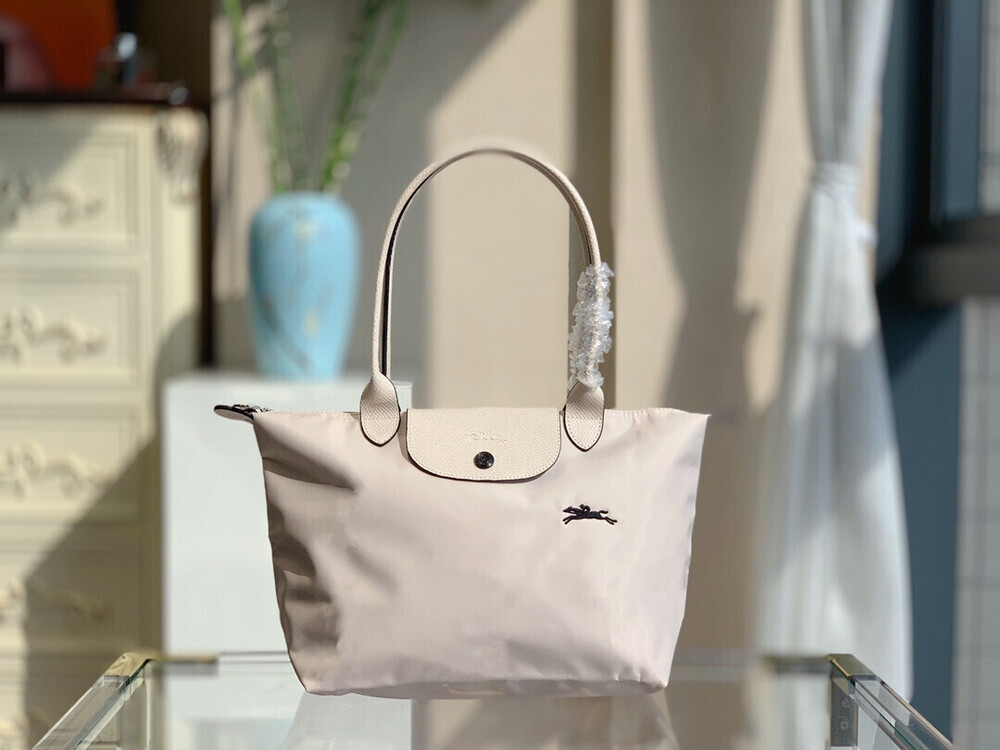 NWT Longchamp Le Pliage Original Large Shoulder Nylon Bag Tote IN OFF WHITE